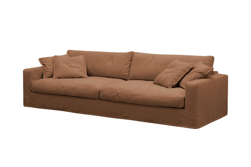 Valencia ekstra dyp 4-seters sofa - Rustbrun - Møbler - Sofaer - 4 seter sofa