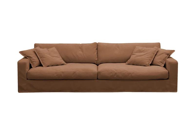 Valencia ekstra dyp 4-seters sofa, Rustbrun