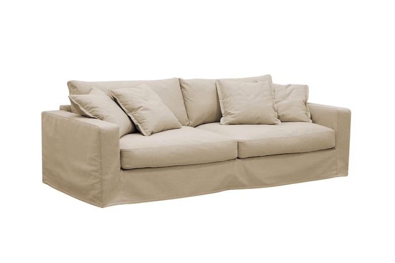 Valencia Extra Dyp 3-seters sofa + lenestol med avtakbart og vaskbart trekk - Beige - Møbler - Sofaer - Sofagrupper
