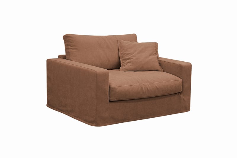 Valencia Extra Dyp 3-seters sofa + lenestol med avtakbart og vaskbart trekk - Rødbrun - Møbler - Sofaer - Sofagrupper