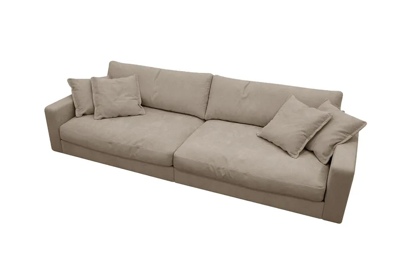 Valencia Extra Dyp 4-seter Sofa i Chenille - Brun - Møbler - Sofaer - 4 seter sofa