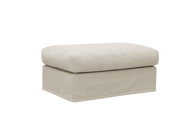 Valencia Extra Dyp 5-seters sofa + fotskammel med avtakbart og vaskbart trekk - Beige - Møbler - Sofaer - Sofagrupper