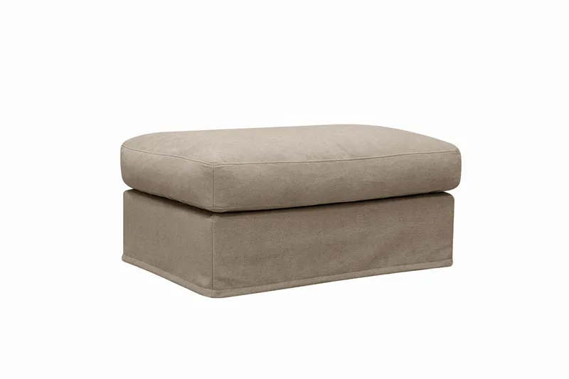 Valencia Extra Dyp 5-seters sofa + fotskammel med avtakbart og vaskbart trekk - Brun - Møbler - Sofaer - Sofagrupper