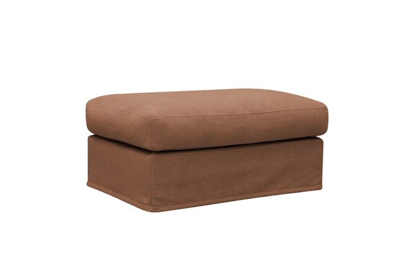 Valencia Extra Dyp 5-seters sofa + fotskammel med avtakbart og vaskbart trekk - Rødbrun - Møbler - Sofaer - Sofagrupper