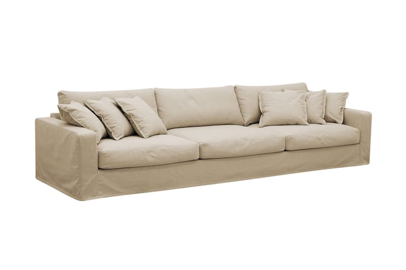 Valencia Extra Dyp 5-seters sofa + lenestol med avtakbart og vaskbart trekk - Beige - Møbler - Sofaer - Sofagrupper