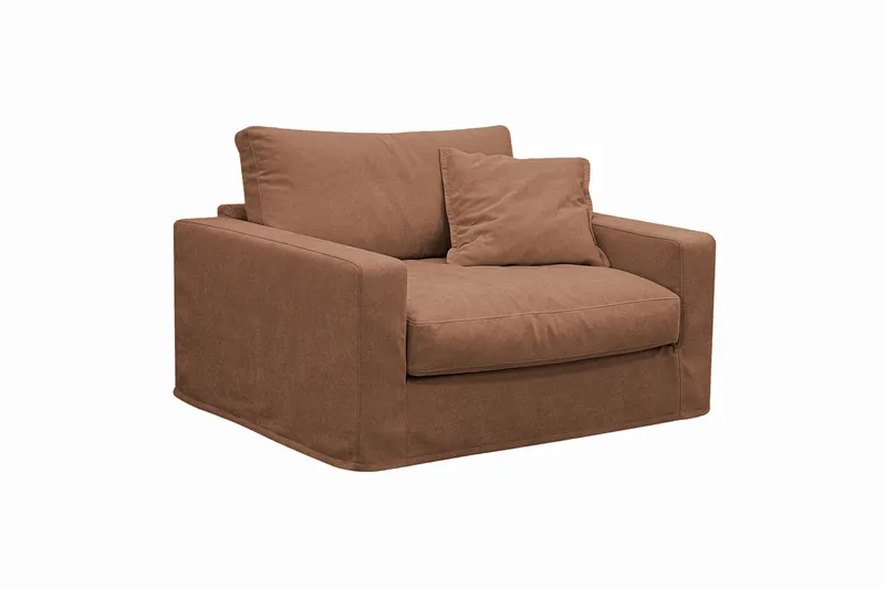 Valencia Extra Dyp 5-seters sofa + lenestol med avtakbart og vaskbart trekk - Rødbrun - Møbler - Sofaer - Sofagrupper