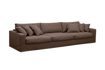 Valencia Extra Dyp 5-seters sofa + lenestol med avtakbart og vaskbart trekk - Mørkebrun - Møbler - Sofaer - Sofagrupper