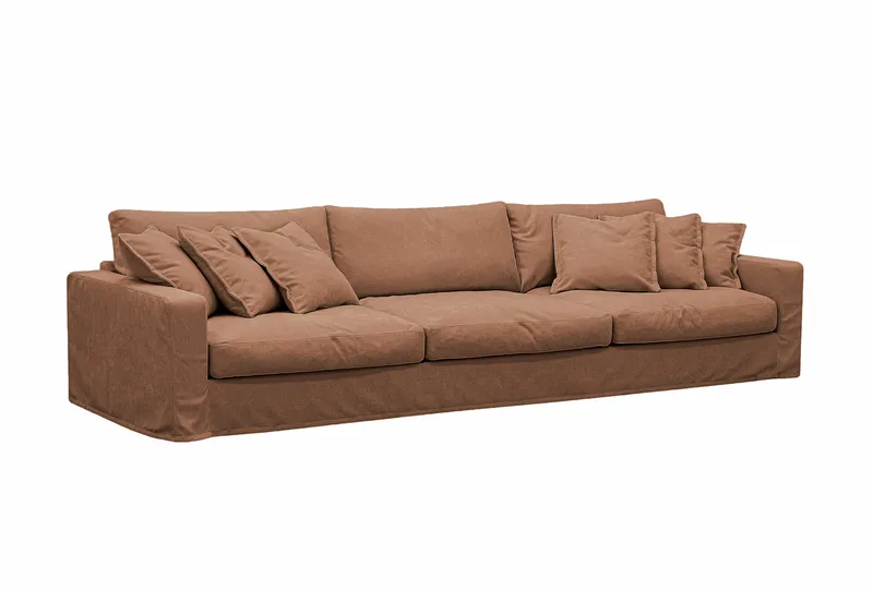 Valencia Extra Dyp 5-seters sofa + lenestol med avtakbart og vaskbart trekk - Rustrødbrun - Møbler - Sofaer - Sofagrupper