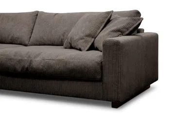 Valencia Sofagruppe Ekstra Dyp 3,5-seters Sofa + Fotskammel - Taupe - Møbler - Sofaer - Sofagrupper