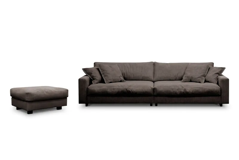 Valencia Sofagruppe Ekstra Dyp 3,5-seters Sofa + Fotskammel, Taupe