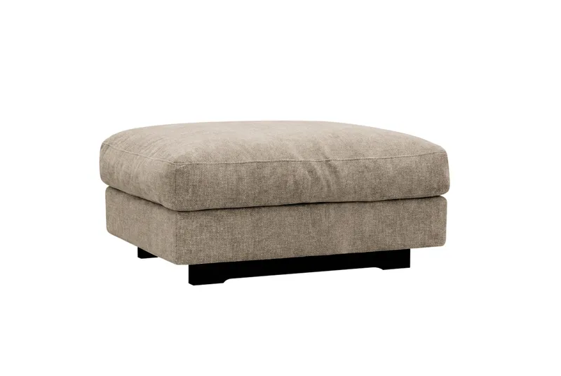 Valencia sofagruppe ekstra dyp 3-seters sofa + fotskammel i chenille - Brun - Møbler - Sofaer - Hjørnesofa