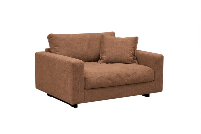 Valencia sofagruppe ekstra dyp 3-seters sofa + lenestol i chenille - Rustbrun - Møbler - Sofaer - Sofagrupper