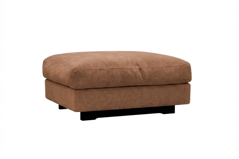 Valencia sofagruppe ekstra dyp 3-seters sofa + fotskammel i chenille - Rustrødbrun - Møbler - Sofaer - Hjørnesofa