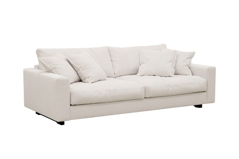 Valencia sofagruppe ekstra dyp 3-seters sofa + fotskammel - Offwhite - Møbler - Sofaer - Hjørnesofa