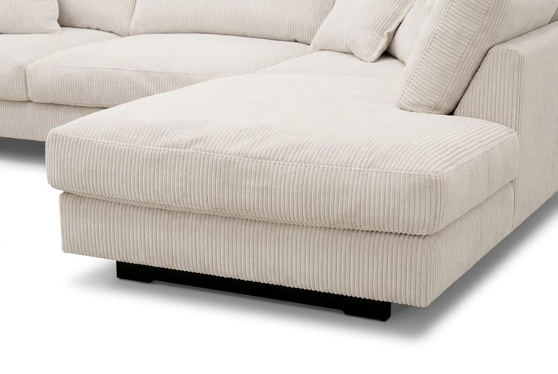 Valencia Sofagruppe Ekstra Dyp 4-seters Sjeselong Høyre + Fotskammel - Offwhite - Møbler - Sofaer - Sofagrupper