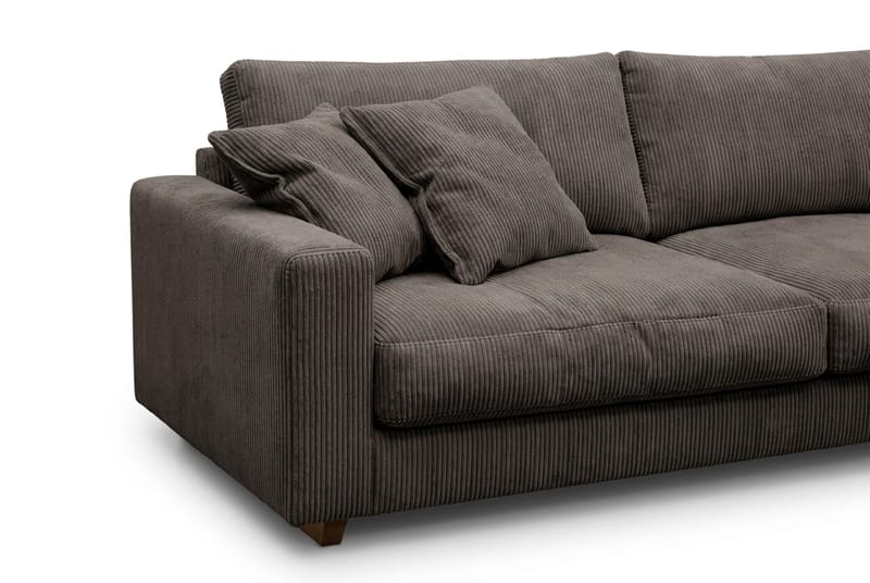 Valencia Sofagruppe Ekstra Dyp 4-seters Sjeselong Høyre + Lenestol - Taupe - Møbler - Sofaer - Sofagrupper