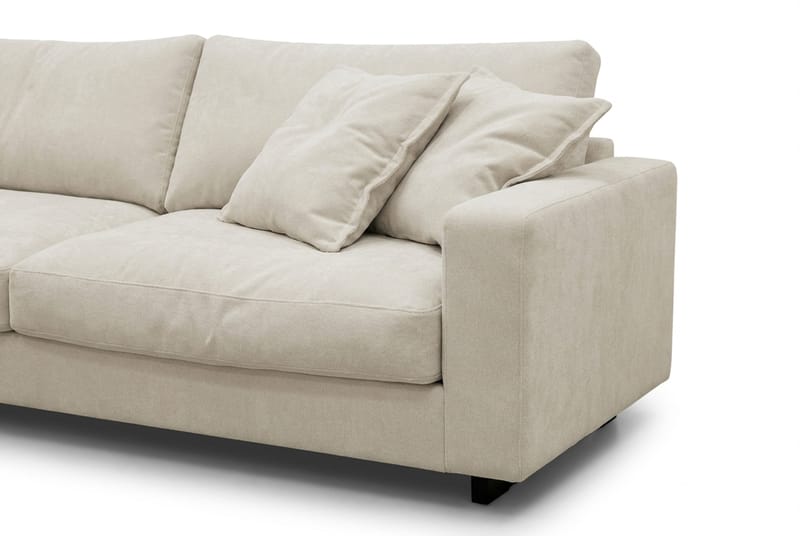 Valencia Sofagruppe Ekstra Dyp 4-seters Sjeselong Venstre + Lenestol - Beige - Møbler - Sofaer - Sofagrupper