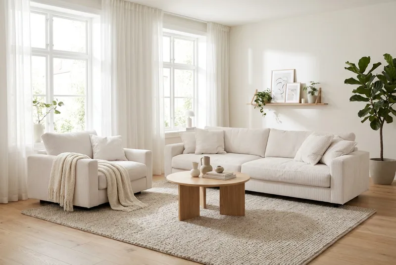 Valencia Sofagruppe Ekstra Dyp 4-seters Sofa + Lenestol - Offwhite - Møbler - Sofaer - Sofagrupper