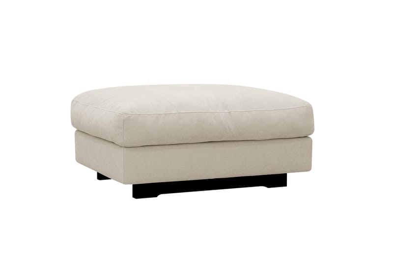 Valencia sofagruppe ekstra dyp 5-seters sofa + fotskammel i chenille - Beige - Møbler - Sofaer - Hjørnesofa