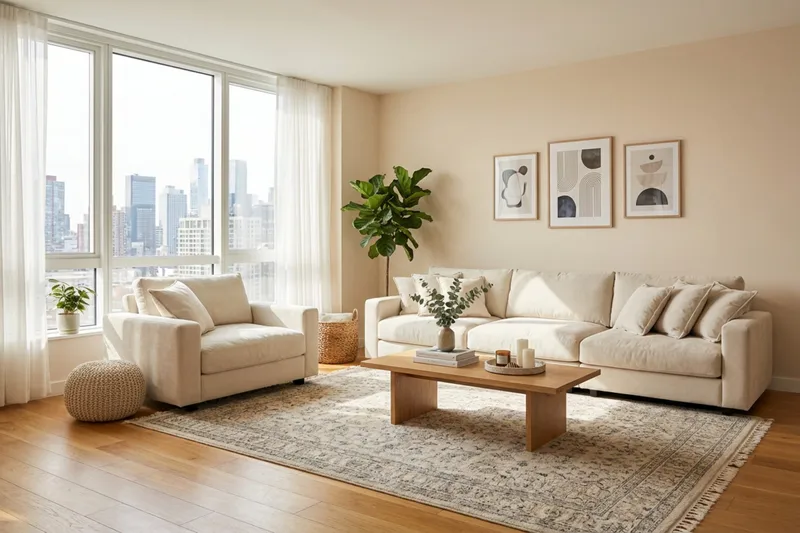 Valencia sofagruppe ekstra dyp 5-seters sofa + lenestol i chenille - Beige - Møbler - Sofaer - Sofagrupper