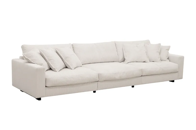 Valencia sofagruppe ekstra dyp 5-seters sofa + fotskammel - Offwhite - Møbler - Sofaer - Hjørnesofa
