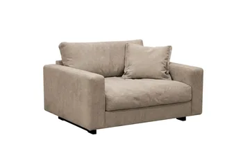 Valencia sofagruppe ekstra dyp 5-seters sofa + lenestol i chenille - Brun - Møbler - Sofaer - Sofagrupper