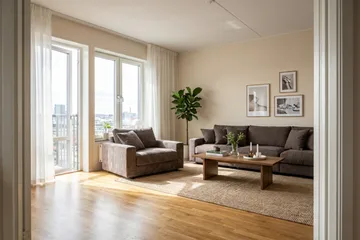 Valencia sofagruppe ekstra dyp 5-seters sofa + lenestol - Taupe - Møbler - Sofaer - Sofagrupper