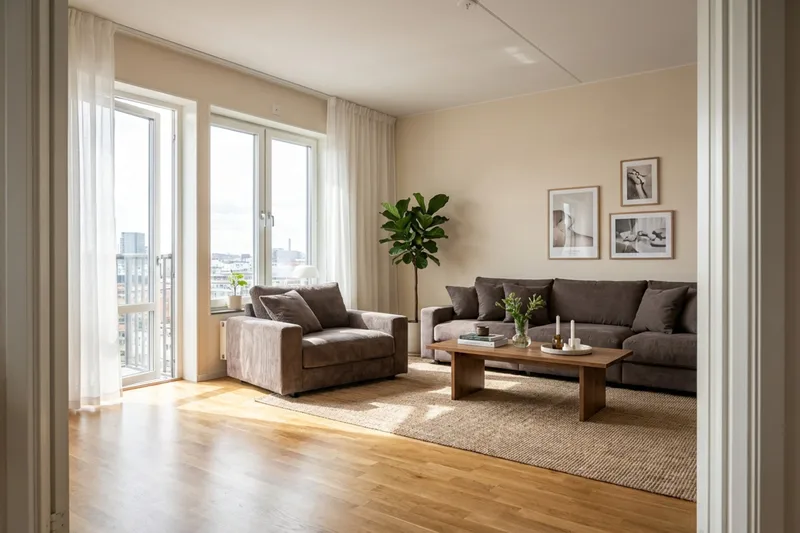 Valencia sofagruppe ekstra dyp 5-seters sofa + lenestol - Taupe - Møbler - Sofaer - Sofagrupper