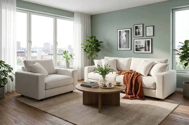 Valencia sofagruppe Extra Dyp 3-seters sofa + lenestol - Offwhite - Møbler - Sofaer - Sofagrupper