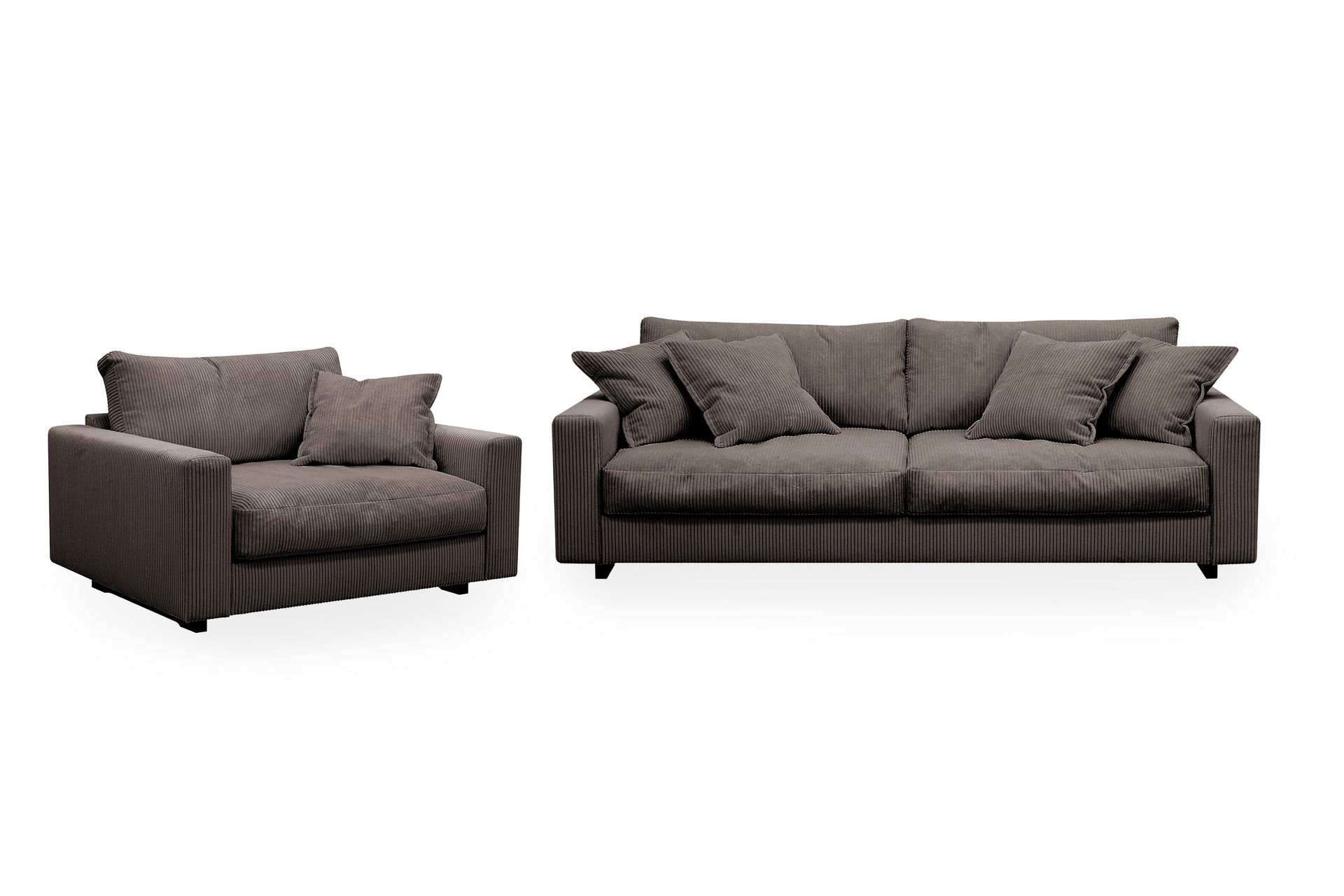 Valencia sofagruppe Extra Dyp 3-seters sofa + lenestol - Taupe