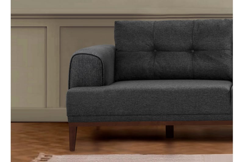 Valsot 4-seters Sofa med Divan - Antrasitt - Møbler - Sofaer - Sofa med sjeselong