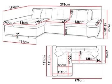 Vananda 4-seters Divansofa Høyre - Møbler - Sofaer - Hjørnesofa