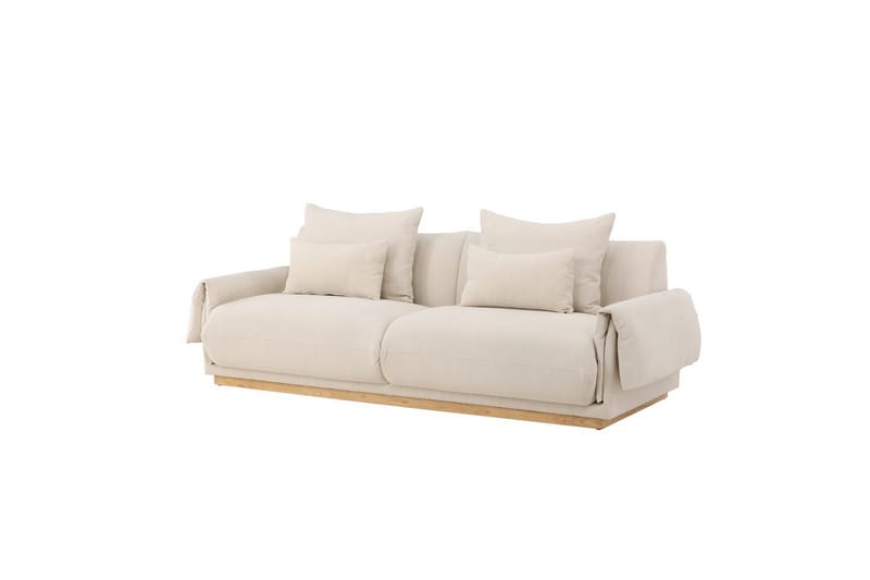 Vanlig sofa uten divan og sjeselong VIND Sofa VIND 3-seters Mollösund 237x95x82 cm Beige Beige - Møbler - Sofaer - Sofa 3 seter