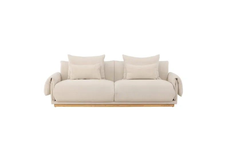 Vanlig sofa uten divan og sjeselong VIND Sofa VIND 3-seters Mollösund 237x95x82 cm Beige Beige, undefined