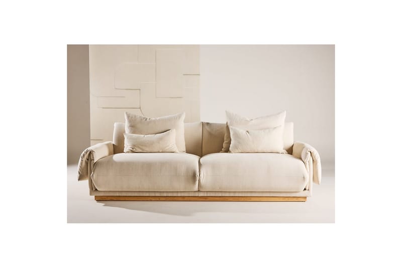 Vanlig sofa uten divan og sjeselong VIND Sofa VIND 3-seters Mollösund 237x95x82 cm Beige Beige - Møbler - Sofaer - Sofa 3 seter