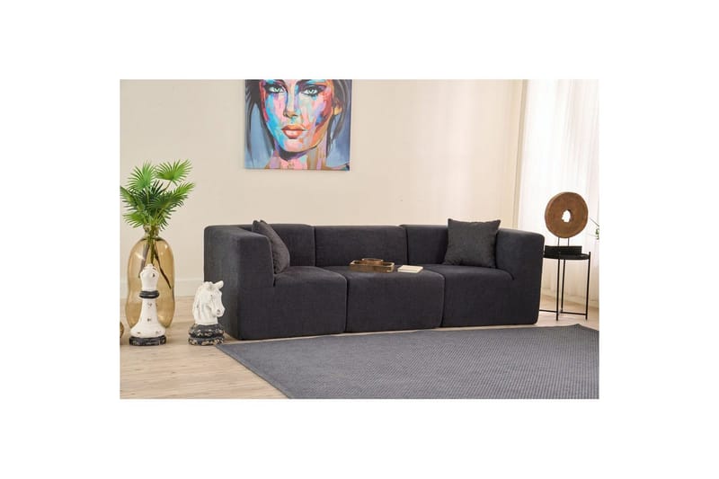 Veyno Sofa 3-sits - Antrasitt - Møbler - Sofaer - Sofa 3 seter