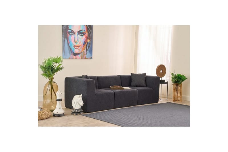 Veyno Sofa 3-sits - Antrasitt - Møbler - Sofaer - Sofa 3 seter
