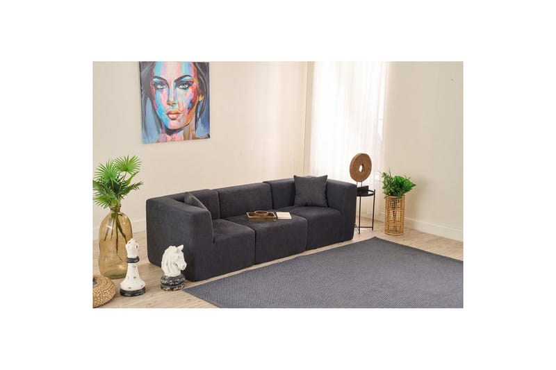 Veyno Sofa 3-sits - Antrasitt - Møbler - Sofaer - Sofa 3 seter