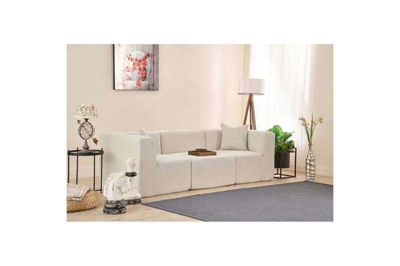 Veyno Sofa 3-sits - Krem - Møbler - Sofaer - Sofa 3 seter