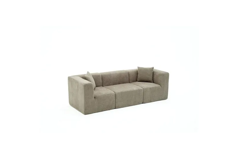 Veyno Sofa 3-sits - Mörkbeige - Møbler - Sofaer - Sofa 3 seter