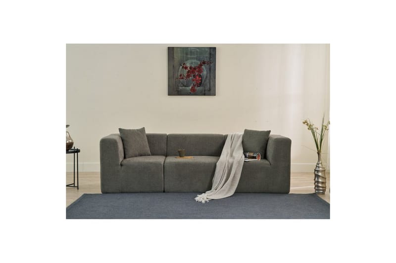 Veyno Sofa 3-sits - Mörkbeige - Møbler - Sofaer - Sofa 3 seter