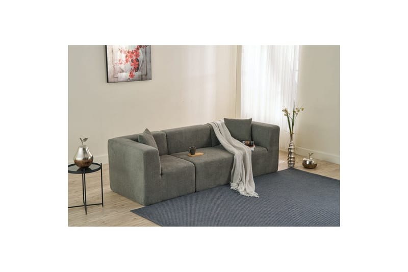 Veyno Sofa 3-sits - Mörkbeige - Møbler - Sofaer - Sofa 3 seter