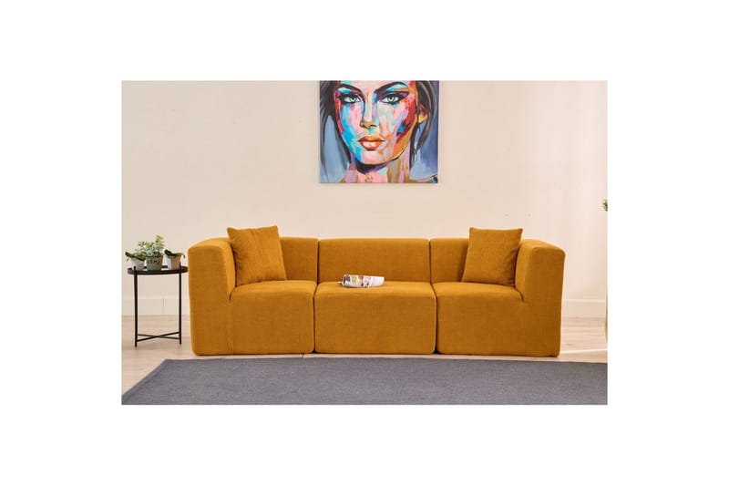 Veyno Sofa 3-sits - Oransje - Møbler - Sofaer - Sofa 3 seter