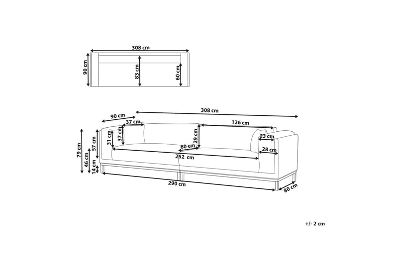 Viktorp Sofa 4-seter - Beige - Møbler - Sofaer - 4 seter sofa