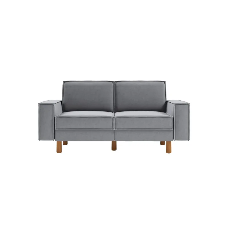 Vilsa 2-seters sofa - Brun/Grå - Møbler - Sofaer - Fløyel sofaer