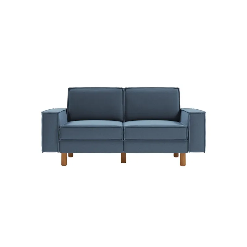 Vilsa 2-seters sofa - Brun/Mørkeblå - Møbler - Sofaer - Fløyel sofaer
