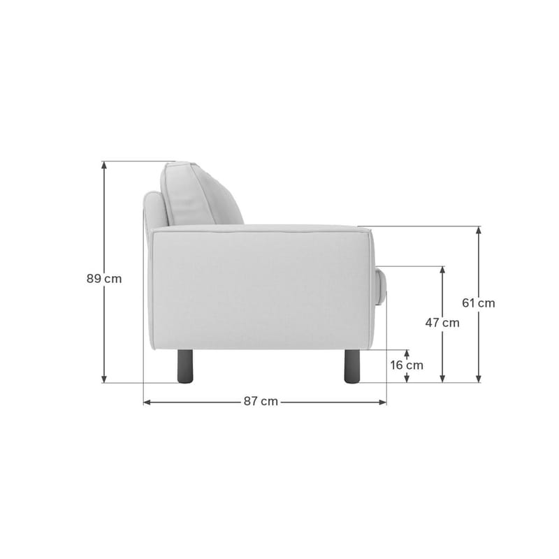 Vilsa 2-seters sofa - Brun/Mørkegrå - Møbler - Sofaer - Fløyel sofaer
