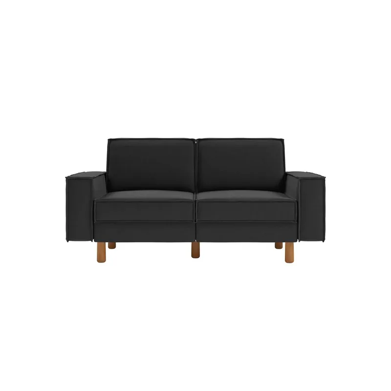 Vilsa 2-seters sofa - Brun/Mørkegrå - Møbler - Sofaer - Fløyel sofaer