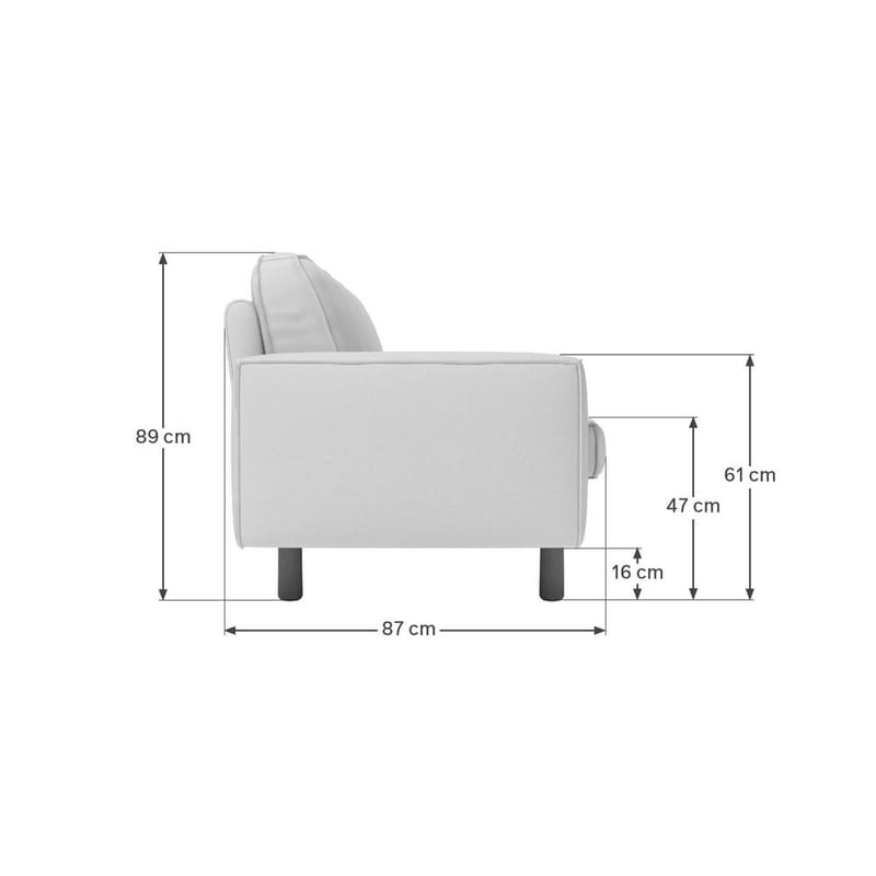 Vilsa 2-seters sofa - Brun/Mørkegrå - Møbler - Sofaer - 2 seter sofa