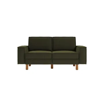 Vilsa 2-seters sofa - Brun/Mørkegrønn - Møbler - Sofaer - Fløyel sofaer